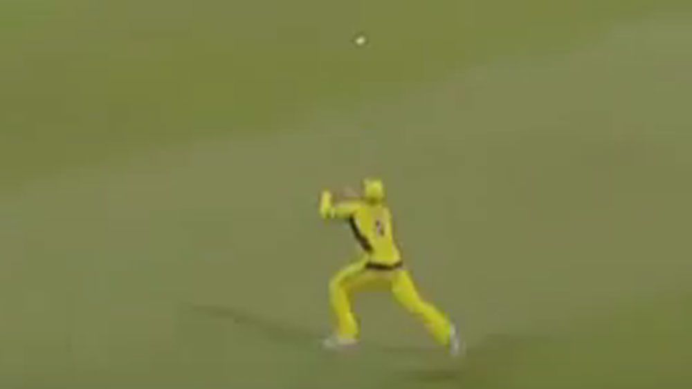 Finch claims 'blinder' outfield catch