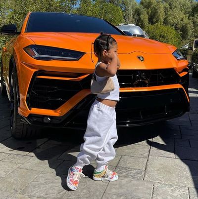 Kylie Jenner Got Stormi Webster a Mini Louis Vuitton-Covered Lamborghini  for Christmas