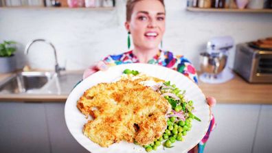 Jane de Graaff cooks crispy parmesan crumbed cauliflower steaks