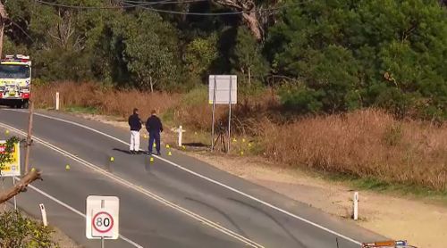 The father was found burned at the side of a Lake Macquarie road.