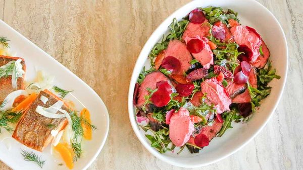 Manu Feildel's beef, blood orange and pickled beetroot salad