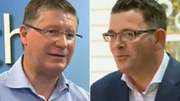 Denis Napthine and Daniel Andrews have now finished campaigning in the Victorian election. (9NEWS)