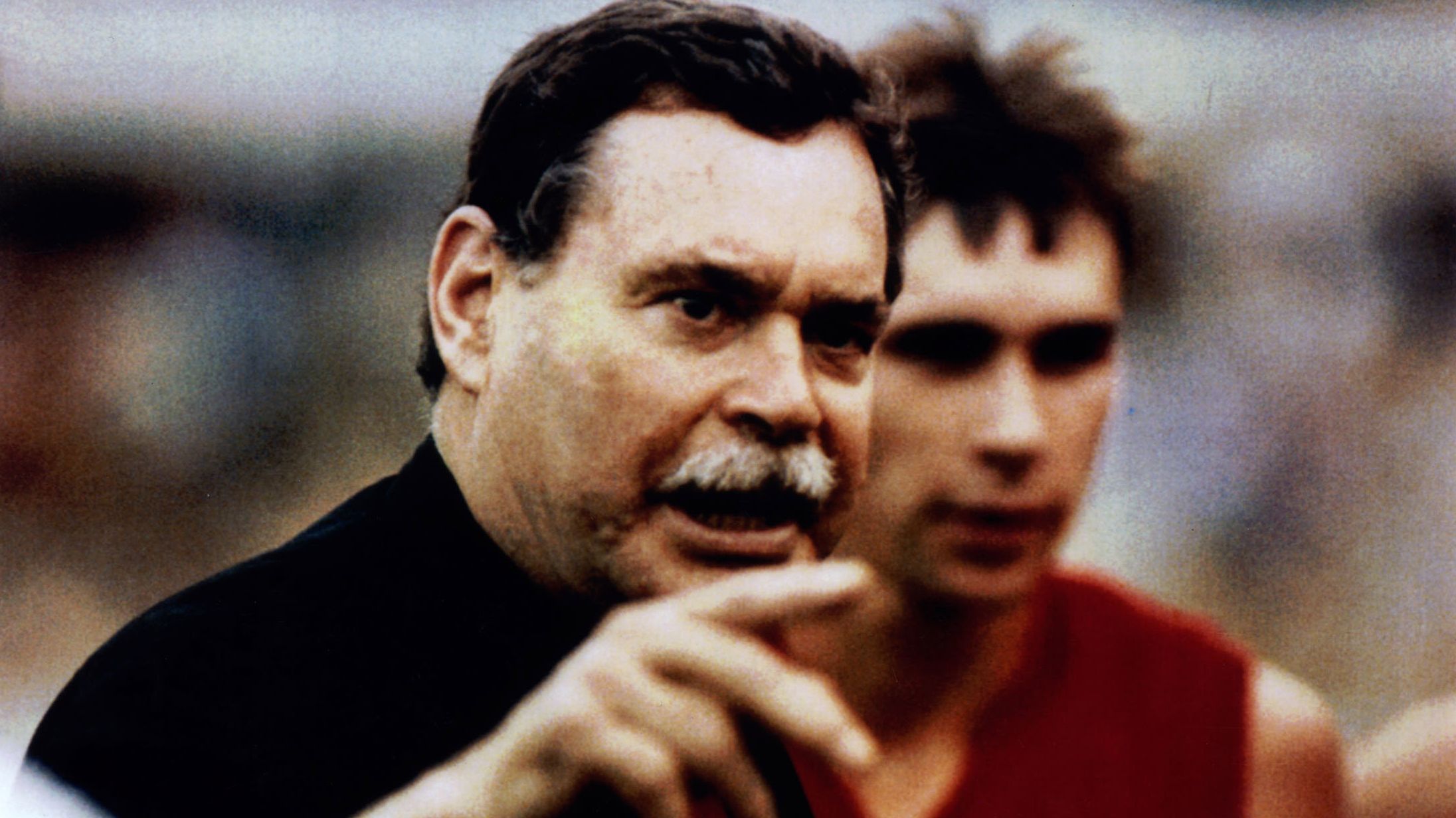 Ron Barassi pictured during his time as Sydney Swans coach in the 90s