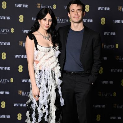 Harriet Cains and Luke Thompson attend the Vanity Fair EE BAFTA Rising Star Party at Pavyllon London on January 31, 2024 in London 