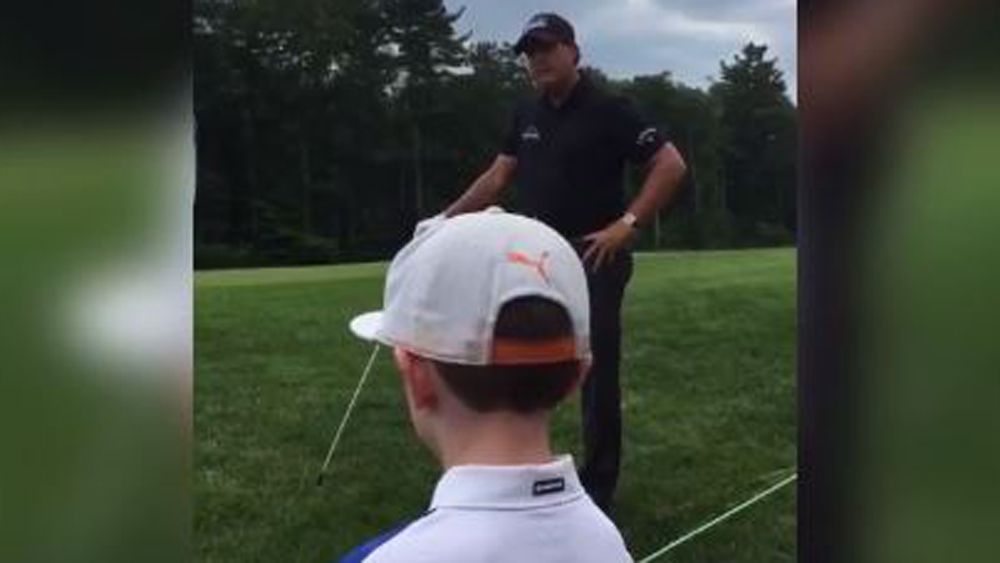 Phil Mickelson takes advice from kid during round at Dell Technologies Championships