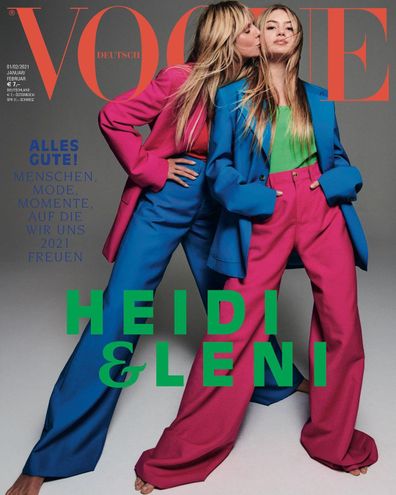 Heidi Klum and daughter Leni on the cover of German Vogue.