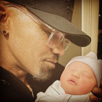 Shemar Moore with his newborn baby boy.