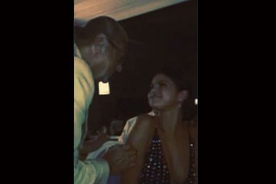 Selena was serenaded by famous Italian singer Tony Renis, the man behind classic tune 'Quando Quando Quando'. <br/><br/>@selenagomez: One of my favorites songs in the world was written by this lovely man. Tony Renis! already an amazing birthday #geekinout #butimfeelin22