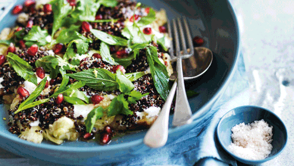 Quinoa smoked eggplant