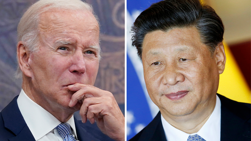 US president Joe Biden (left) spent over two hours talking to Chinese president Xi Jinping (right).