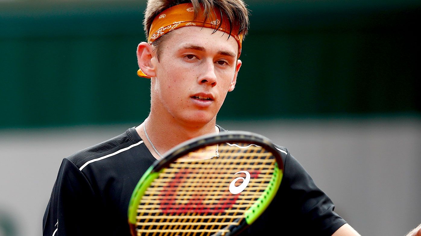 Australian youngster Alex de Minaur during his first round loss at the French Open. (AAP)