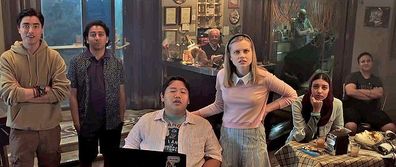 Zach Barack, Tony Revolori, Remy Hii, Angourie Rice, and Jacob Batalon in Spider-Man: Far from Home