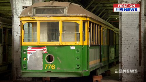 The Victorian government will soon sell off the iconic tram carriages to members of the public, schools and community groups. Picture: 9NEWS.