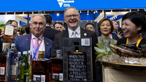 Prime Minister Anthony Albanese and Trade Minister Don Farrell at the Shanghai China International Import Expo