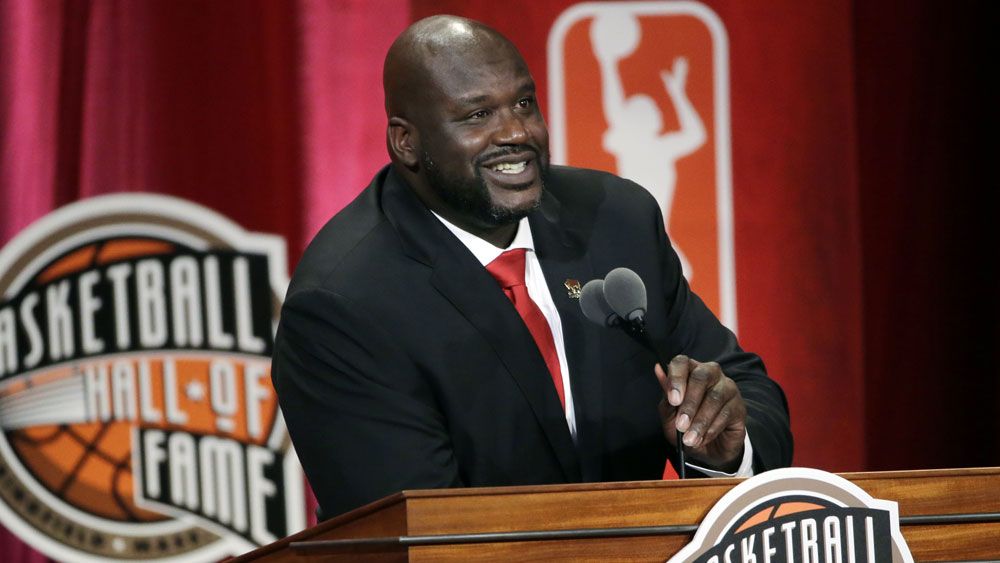 Shaquille O'Neal has been inducted into the Hall of Fame. (AAP)