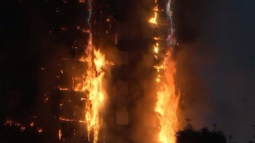The Lacross Tower in Docklands - that went up in flames in 2014 - also used similar cladding. (9NEWS)