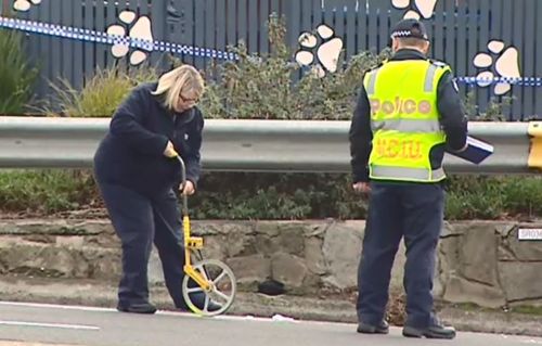 The vehicle had been turning left onto the Maroondah Highway at the time of the crash. (9NEWS)