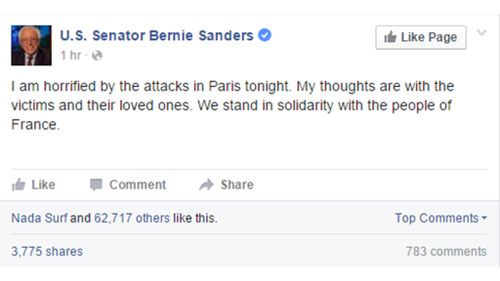 US Senator Bernie Sanders. (Facebook/U.S. Senator Bernie Sanders)