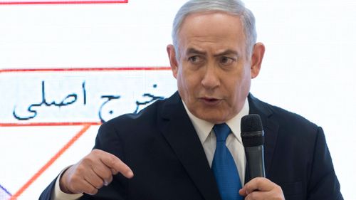 Mr Netanyahu said "Iran lied big time." (AP/AAP)