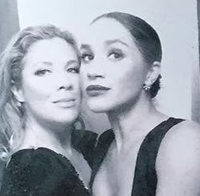 Sophie Trudeau and Meghan Markle photobooth shot on a night out together 