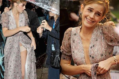 Isn't there a spell to stop wardrobe malfunctions?! Emma Watson accidentally flashed her nude-coloured undies at <i>Harry Potter and The Half Blood Prince</i> premiere.