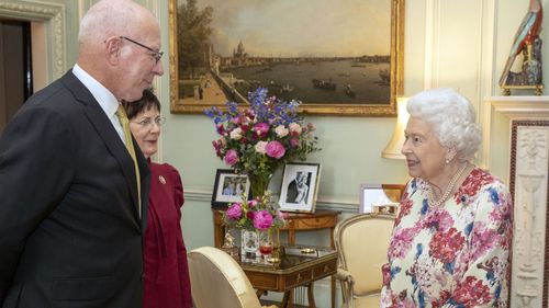 Queen Elizabeth II receives Mr Hurley during an audience at Buckingham Palace last month.