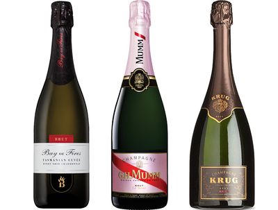 <p>A truckload of champagne from luxe to less: <a href="https://www.danmurphys.com.au/product/DM_335211/bay-of-fires-tasmanian-cuv-e" target="_blank" draggable="false">Bay of Fires&nbsp;Tasmanian Cuv&eacute;e, $26.60 (in any six)</a>;&nbsp;<a href="https://www.danmurphys.com.au/product/DM_916082/mumm-ros#Reviews" target="_blank" draggable="false">Mumm&nbsp;Ros&eacute;, $67.99</a>;&nbsp;<a href="https://www.danmurphys.com.au/product/DM_86056/krug-vintage" target="_blank" draggable="false">Krug Vintage, $449.99.</a>&nbsp;Why? If we must explain, a little bit of fizz dials down a lot of kid noise and adds a hint of luxe to the mundane.</p>