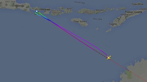 The aircraft was nearly over mainland Australia the second time it was diverted. (Flightradar24)