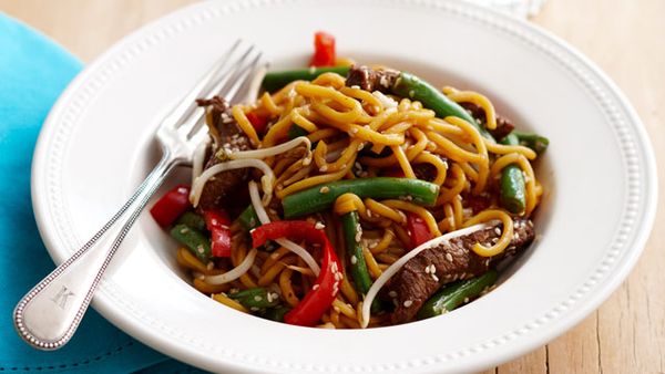 Sesame beef noodles for $10