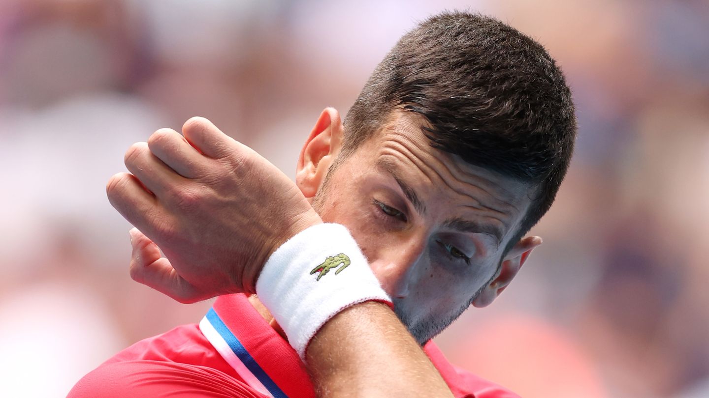 Djokovic overcame wrist troubles on Tuesday.