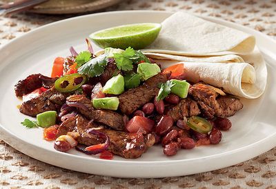 Mexican beef and bean stir-fry