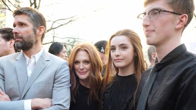 Bart Freundlich, Julianne Moore, Liv Freundlich and Caleb Freundlich