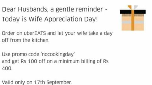 Uber apologises over controversial 'wife appreciation' campaign