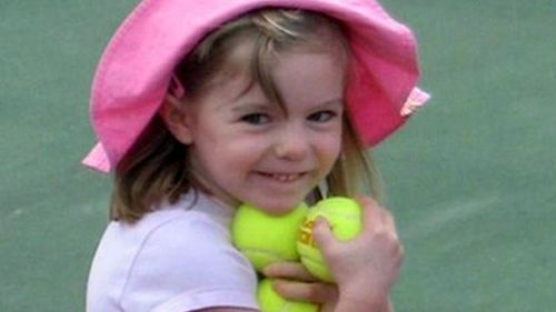 British girl Madeleine McCann before she went missing from a Portuguese holiday complex in May 2007.
