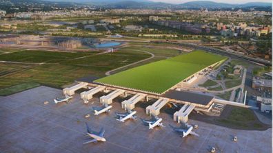 Florence Airport will be topped with a vineyard.