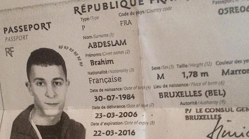 The passport of Ibrahim Abdeslam.