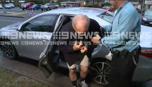 One of the men arrested over the death of Bruce Saunders. Picture: 9NEWS