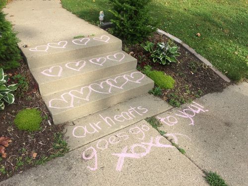 A message left in a front yard. (9NEWS)