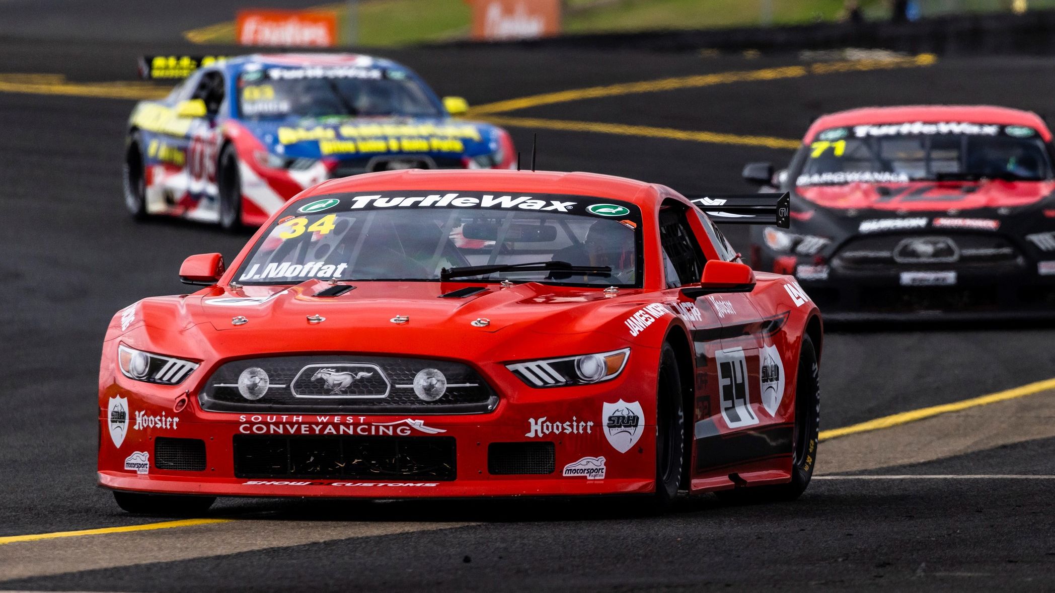 James Moffat drove a Ford Mustang with a livery inspired by his father&#x27;s iconic 1969 Ford Mustang back by Coca-Cola.