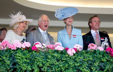 Queen Camilla, King Charles III, Lady Gabriella Windsor and Thomas Kingston