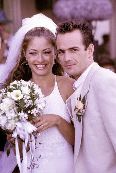 Rebecca Gayheart and Luke Perry on Beverly Hills, 90210