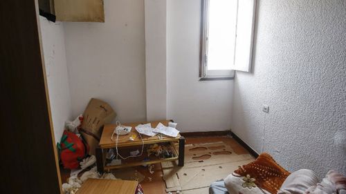 The room where Abdelbaki Es Satty stayed at a flat in Ripoll. (AFP)