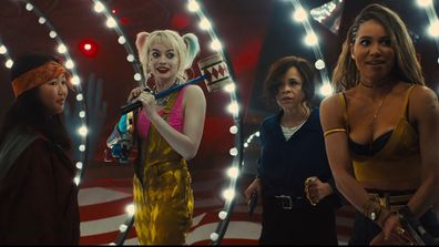 Birds of Prey movie scene Harley Quinn, Cassandra Cain, Rosie Perez, Jurnee Smollett-Bell