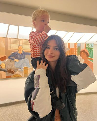 Emily Ratajkowski and her son, Sly.