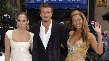 Jennifer Lopez, Beyonce Knowles and David Beckham 