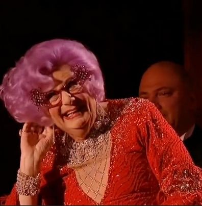 Dame Edna crashes royal box at 2013 Royal Variety Performance