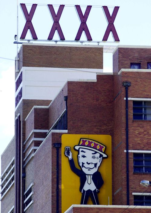 Sign of the XXXX Factory. Castlemaine Brewery. 