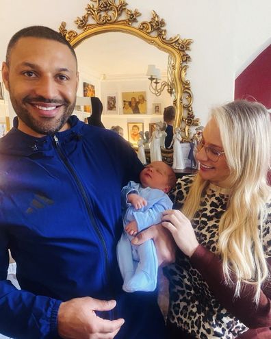 Ebanie Bridges and Kell Brook with new baby Ezerra