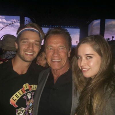 Arnold Schwarzenegger partied with his kids. Report to the dance floor, Terminator...