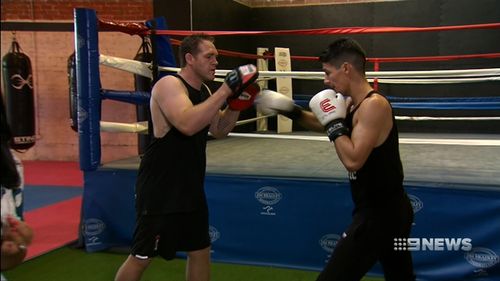 Mr Burke is a Muay Thai fighter and gym owner. (9NEWS)